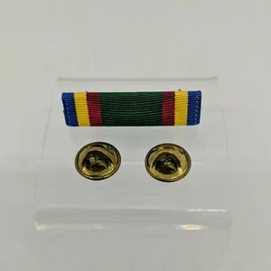 NASTRO COMMENDAMENTO UNITÀ MARINA CON PORTA NASTRO OTTONE US MILITARY - Foto 1 di 2