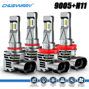 For Scion iQ 2012-2015 - 6000K Front LED Headlight High Low Beam Bulbs Combo 4PC - Picture 1 of 12