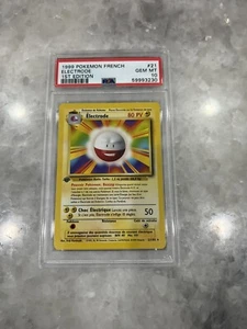 Électrode French 1st Edition Base Set Pokemon Card 21/102 PSA 10 Gem Mint! - Picture 1 of 2