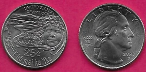 USA QUARTER (25 CENT) 2023-P UNC EDITH KANAKA'OLE, PORTRÄT VON GEORGE WASHINGTO - Bild 1 von 1