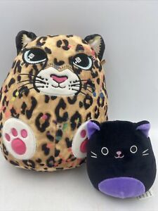 Duma Justice SQUISHMALLOW Cheetah 9” Plush Cat And 5” Black Kitty Cat