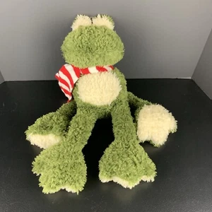 1962A Animal Adventure grüner Frosch Plüsch 16 Zoll Stofftier 2006 Plastikpellets/Füße - Bild 1 von 4