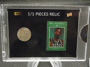2020 The Bar Hybrid BILL RUSSELL Vintage Pennant Silver Dime Relic Card  - Bild 1 von 2