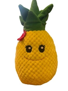 Fiesta Pineapple Plush Toy Antropomorphic Smiling Pink Flower Hawaii Summer 14" - Picture 1 of 5