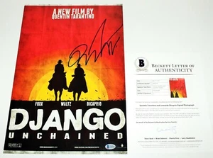 QUENTIN TARANTINO LEONARDO DICAPRIO SIGNED DJANGO UNCHAINED MOVIE POSTER BECKETT - Picture 1 of 2