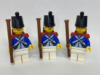 LEGO Piratas - Lote de 3 Minifiguras Soldado Imperial IV - 10320 Abrigos Azules Ejército Foto 1 de 4