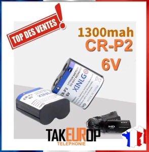 Pile batterie lithium Photo CR-P2 CR P2 6V 1300mAh Battery DL223A batteria - Imagen 1 de 2