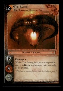 2005 Lord Of The Rings CCG Card Game: The Balrog Foil Card 12RF8