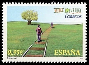 España Spain 4654 2011 Vías verdes Antiguas vías de tren Cicloturismo MNH - Imagen 1 de 1