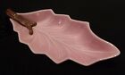 Vintage Miramar Pink Leaf Candy Dish #700 MCM Pottery Valentine's Day 12" x 4.5"