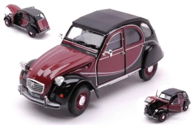 MODELLINO AUTO STATICO WELLY CITROEN 2CV CHARLESTON 1980 AMARANTO/NERO 1:24 - Immagine 1 di 2