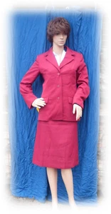 Größe"L" DDR 94 (44)ungetragn 3Teil Original Dame Kostüm KirschRot VolksPolizei - Bild 1 von 8