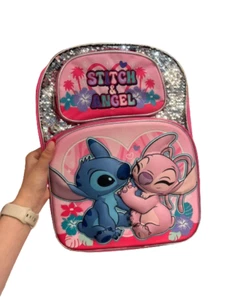 Stitch and Angel 12" Kids Backpack - School Bag for Children - Picture 1 of 1