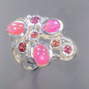 Fine Art Heated Ruby Ring 925 Sterling Silver Size 6.75 /R325877