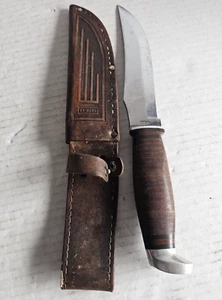 Rare Vintage CASE XX USA 323-6 Early Fixed Blade Skinning Hunting Knife & Sheath - Picture 1 of 12