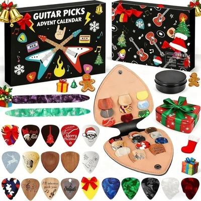 Guitar Picks Advent Calendar 2025, 24-Day Christmas Countdown Christmas Gift - Image 1 of 4