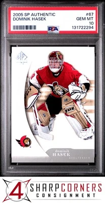 2005 SP AUTHENTIC #67 DOMINIK HASEK HOF POP 6 PSA 10 - Image 1 of 2