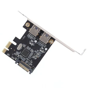 Pci‑E Expansion Card Usb3.0 5Gbps High‑Dpeed Transmission Two‑Port Desktop AM - Afbeelding 1 van 22