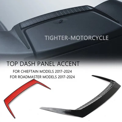 Отделка инструментов для приборной панели Indian Chieftain Roadmaster 2017-2024 яркий черный верх - Изображение 1 из 4