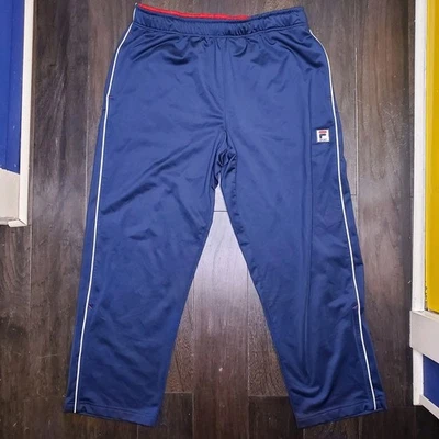 Vintage Fila Sport Men's Large Navy Blue Ankle Zip Track Pants - Image 1 of 4