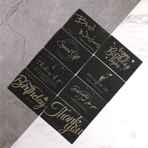 8pcs Universal Birthday Gift Card Bronzing Blessing Card Wedding - Picture 1 of 16