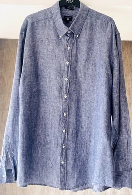 Immaculate Gant 3XL "LINEN Chambray" light denim blue shirt  - LOVE IT!! - Image 1 of 4
