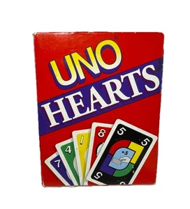 UNO Hearts Card Game Mattel 1995 Complete with Box and instructions Preowned - Picture 1 of 3