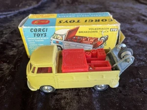 VINTAGE CORGI TOYS VOLKSWAGEN BREAKDOWN TRUCK 490 IN ORIGINAL BOX - Picture 1 of 7