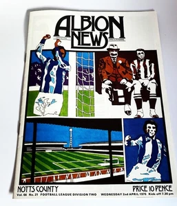 West Bromwich Albion v Notts County football programme Division 2 2nd April 1975 - Picture 1 of 3