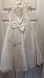 Cinderella fantasy wedding prom dress bow white size 7 girl kid - Picture 1 of 3