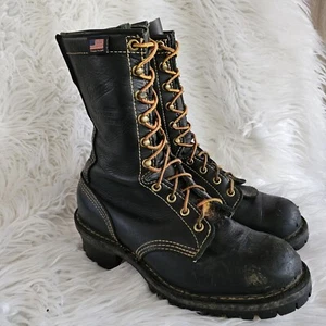 Danner Flashpoint Wildland Fire Fighting Boots Womens 9.5M Black Laceup - Picture 1 of 12