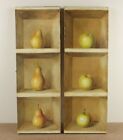 2 Fabrice de Villeneuve Signed Prints on Burlap Apples & Pears  (itma2)