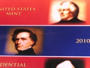 U S 2010 Presidential Dollars P&D Uncirculated Set - Picture 1 of 7