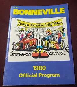 Bonneville 32° Annuale Nazionale Speed Trials Racing Program 1980 Festa del Papà Gif - Foto 1 di 9