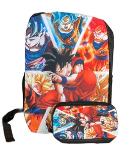 Dragon Ball Z Novelty Black Graphic 3D Black Backpack with Pencil Case NEW - Picture 1 of 16