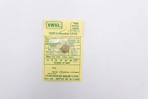 NWSL Fine Pitch Gear 17140-6 72DP 40 TEETH 1/8" Bore Brass Module SG Gear - Picture 1 of 2