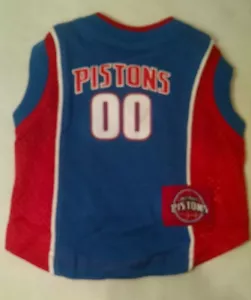 Detroit Pistons NBA Dog Mesh Tank - Extra Small - XS - Dog Clothes - Picture 1 of 5