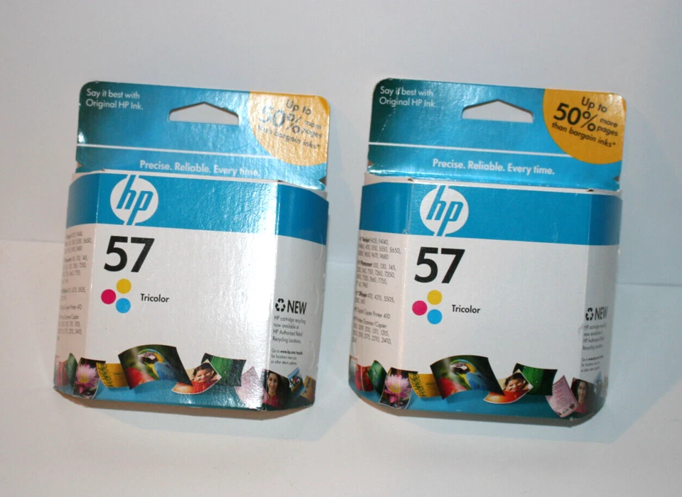 Lot of 2 HP 57 TriColor Printer Ink Cartridge EXP JAN 2011 - Image 1 of 1