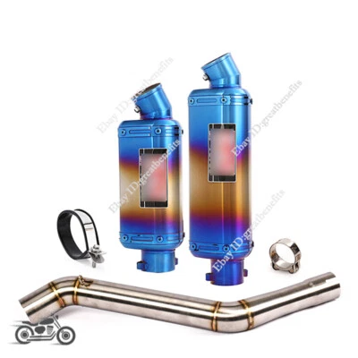 Silenciador de tubo de enlace medio con puntas de escape deslizables para CF-Moto NK650 NK400 MT650 MT400 Foto 1 de 4