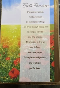 Gods Promises, Religious Sympathy, Beautiful, Greeting Card - Picture 1 of 6