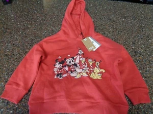Disney Mickey & Friends Cotton on Kids Size 4 Red Christmas Sweatshirt Hoodie - Picture 1 of 7