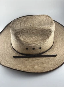 Sombrero de vaquero de paja Atwood Colt de colección 6 3/4 largo ovalado tostado - Imagen 1 de 8
