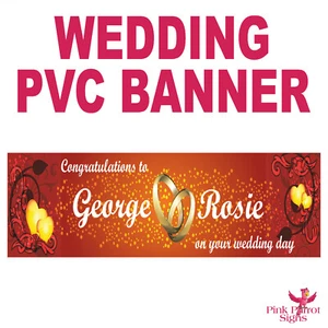 Banner de boda de PVC interior/exterior en 4 tamaños - Imagen 1 de 9