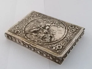 Jugendstil 800 Silber Tabatiere, um 1900, D9 - Bild 1 von 13