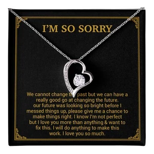 I'm Sorry Necklace Gifts, Apology Gifts For Her, Forgiveness Gift, Wife Gift - Picture 1 of 10