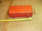Vintage 9" X 5" X 2 3/4" Red Metal Box, Lunch Box, Fixings Box Etc