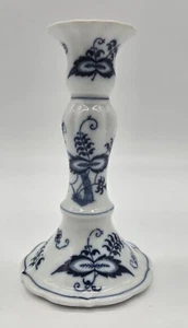 Blue Danube Onion Porcelain China Candle Stick Holder Marked - Picture 1 of 6