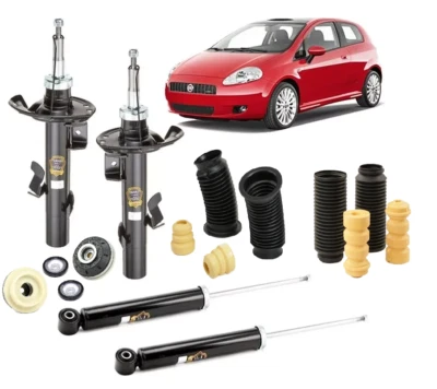 KIT 4 AMMORTIZZATORI E TAMPONI ANTERIORI E POSTERIORI FIAT GRANDE PUNTO - Immagine 1 di 4