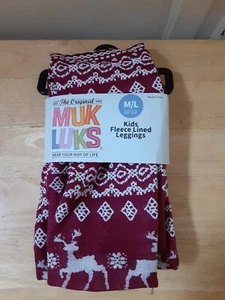 Muk Luks Girls Fleece Lined Leggings Size M/L (10-12) NEW WITH TAGS - Picture 1 of 2