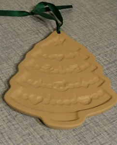 Vintage 1986 Brown Bag Art Hill Design Stoneware Christmas Tree Cookie Mold 7 " - Picture 1 of 13